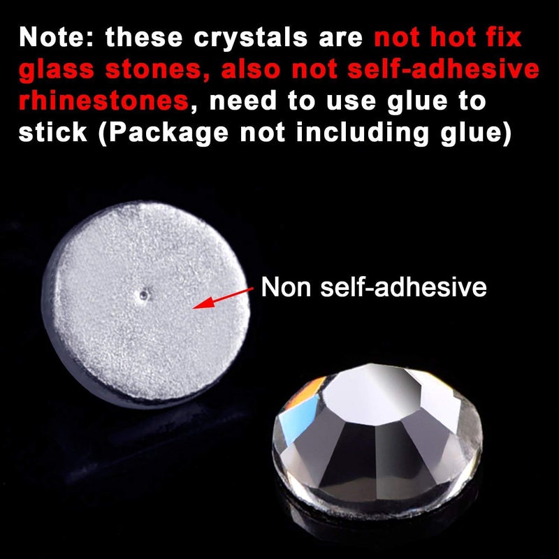 Onwon 1440 Pieces SS10 / 2.8mm Clear Crystal Flat Back Brilliant Round Rhinestones Glass Stones Glitter Gems Transparent Faux Diamond (Clear) - Image 5